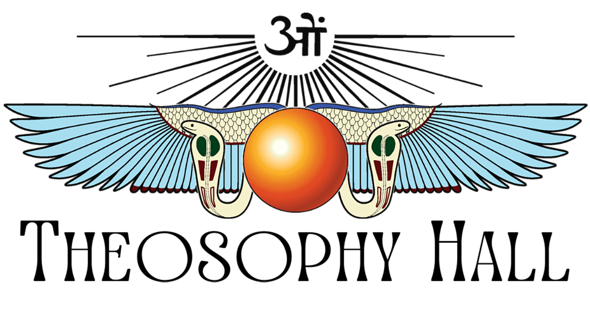 Winged sun disk flanked by two stylized cobras with a central glowing orange orb and an “Om” symbol above.